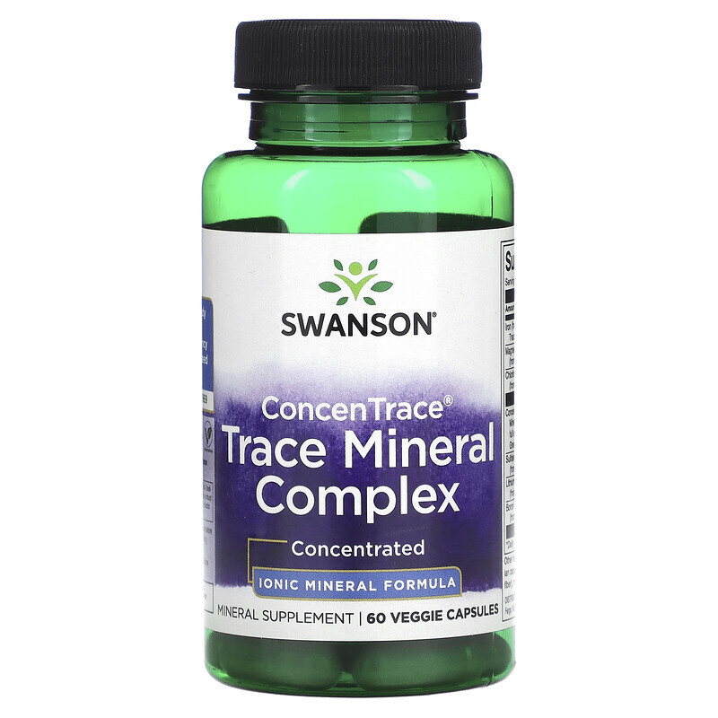 Swanson, ConcenTrace Trace Mineral Complex, 60 pflanzliche Kapseln