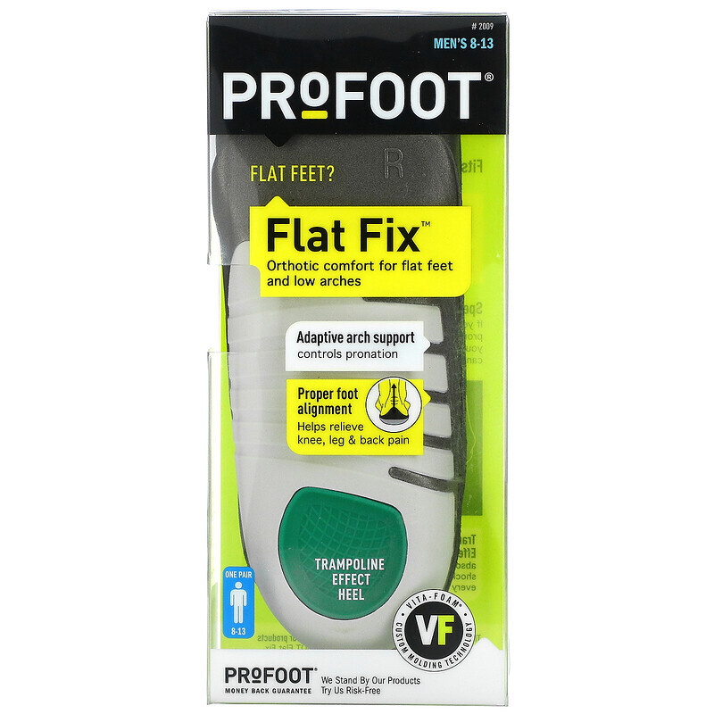 Уход за руками и ногами  Well Be Profoot, Flat Fix, адаптивная поддержка свода стопы, для мужчин 8–13 лет, 1 пара