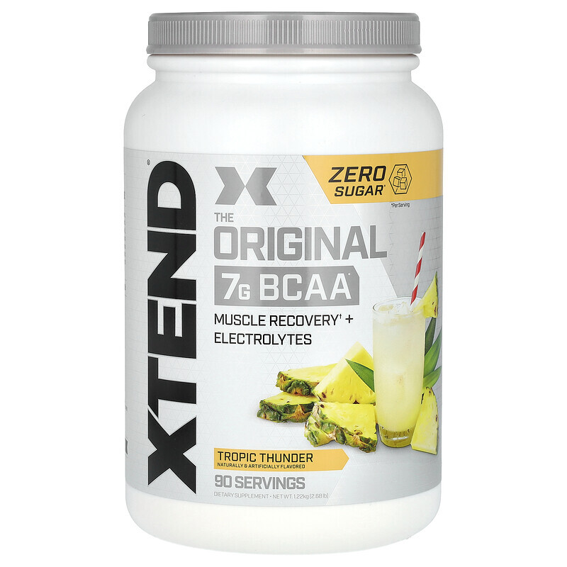 Xtend, The Original, 7 г аминокислот с разветвленной цепью (BCAA), со вкусом тропических фруктов, 1,26 кг (2,78 фунта)