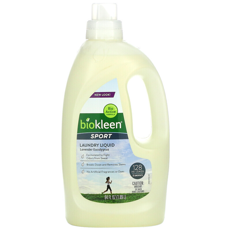 Biokleen, Sport, Laundry Liquid, Lavender Eucalyptus, 64 fl oz, (1.89 L)