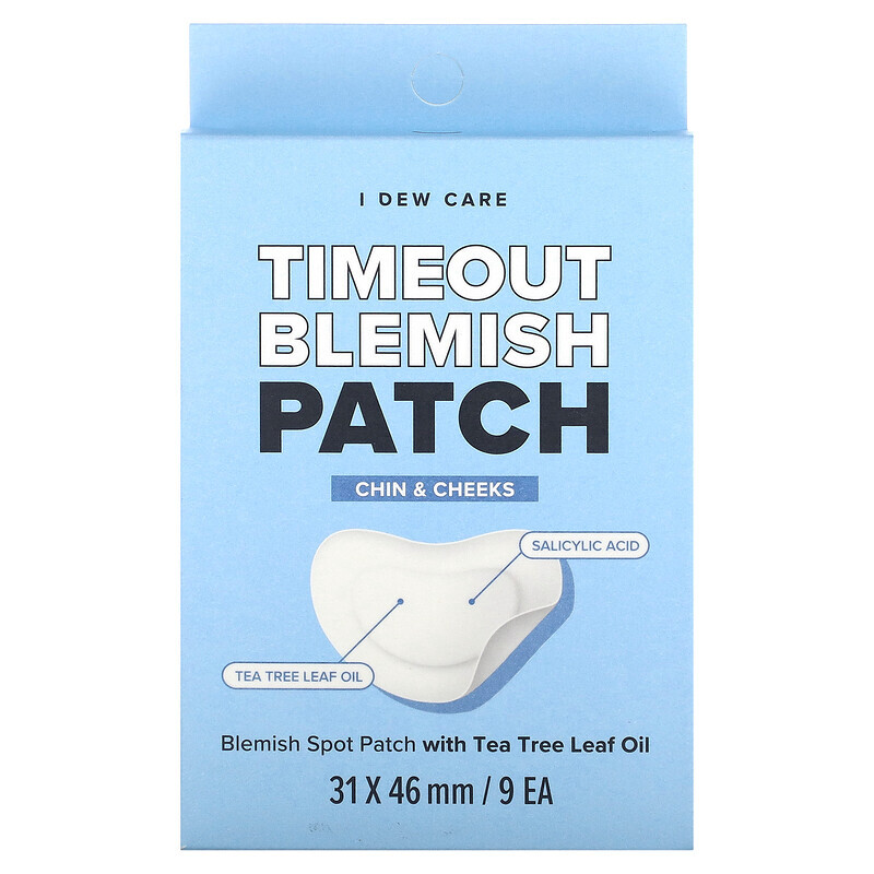 I Dew Care, Timeout Blemish Patch, для подбородка и щек, 9 патчей