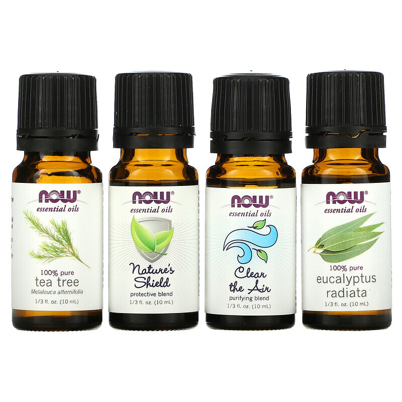 NOW Foods, Seasonal Changes, Balancing Essential Oils Kit, 4 Bottles, 1/3 fl oz. (10 ml) Each