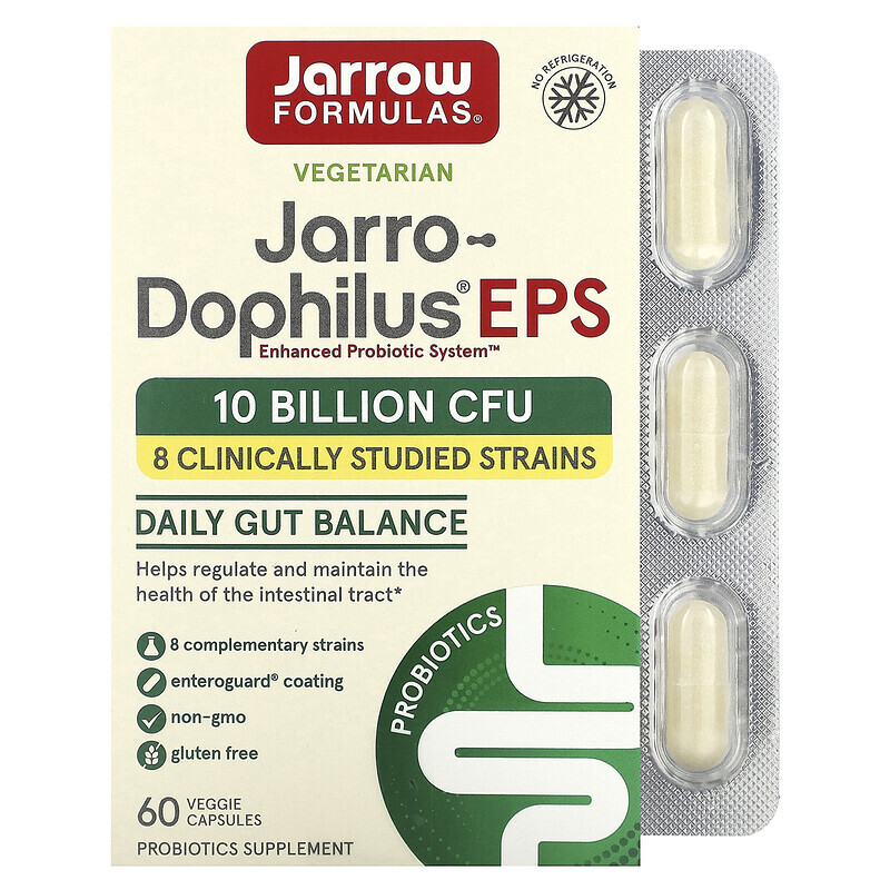 Jarrow Formulas, Vegetarian Jarro-Dophilus EPS, 5 млрд КОЕ, 60 растительных капсул