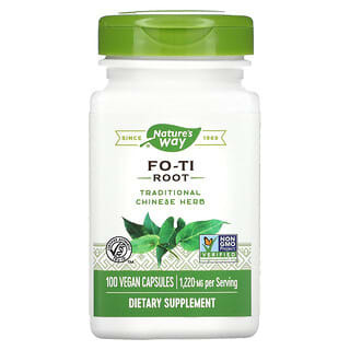 Nature's Way, Fo-Ti Root, Vielblütiger-Knöterich-Wurzel, 610 mg, 100 vegane Kapseln