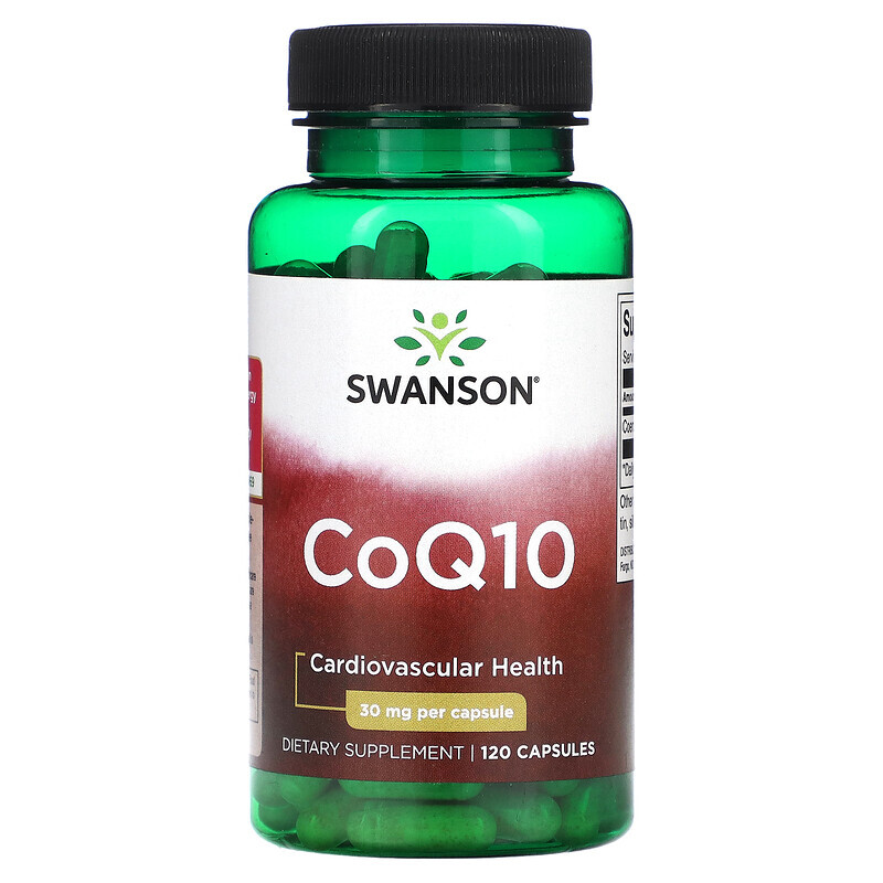 Коэнзим Q10 (CoQ10)  Well Be Swanson, CoQ10, 30 мг, 120 капсул