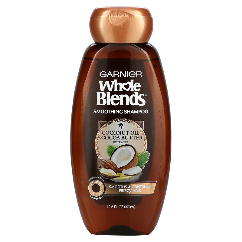 Garnier, Разглаживающий шампунь Whole Blends, «Масла кокоса и какао», 370 мл