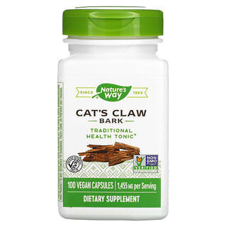 Бренды Nature's Way, Cat's Claw Bark, Katzenkrallenrinde, 485 mg, 100 vegetarische Kapseln