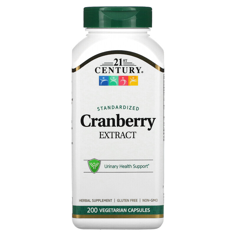 Клюква  Well Be 21st Century, Cranberry Extract, Standardized, 200 Vegetarian Capsules