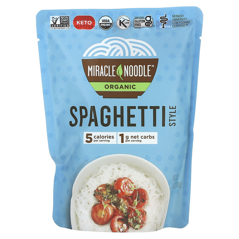 Miracle Noodle, Organic Spaghetti Style, 7 oz (200 g)