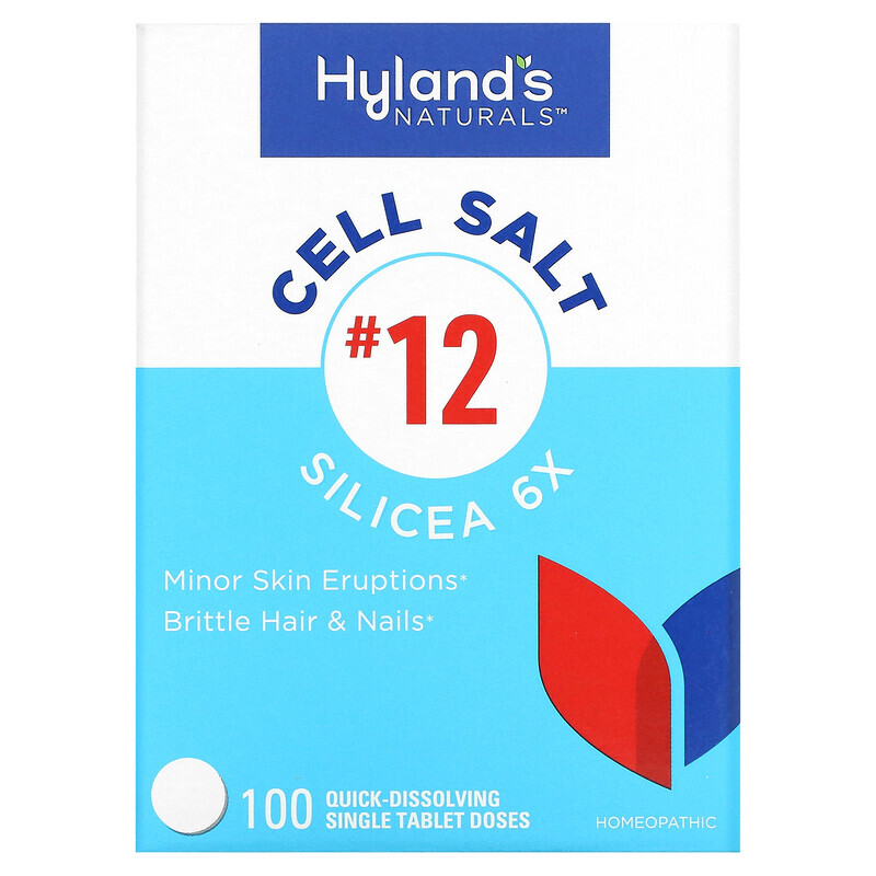 Hyland's Naturals, Cell Salt # 12, Silicea 6X, 100 быстрорастворимых таблеток