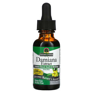 Nature's Answer, Damiana Extract, Damiana-Extrakt, alkoholfrei, 2.500 mg, 30 ml (1 fl. oz.)