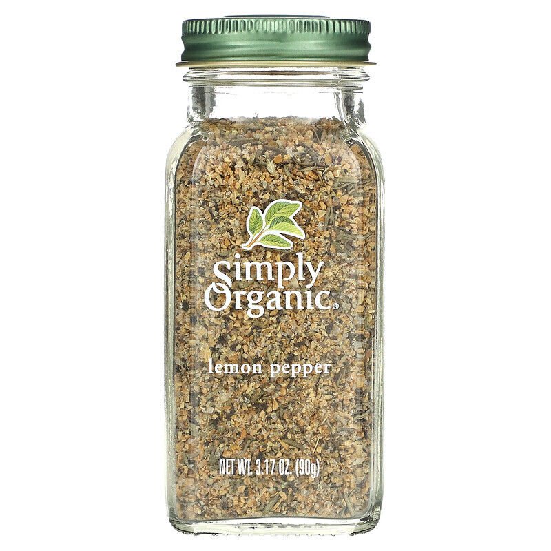 Simply Organic, Lemon Pepper, 3.17 oz (90 g)