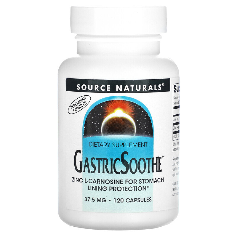 Source Naturals, GastricSoothe, 37,5 мг, 120 капсул