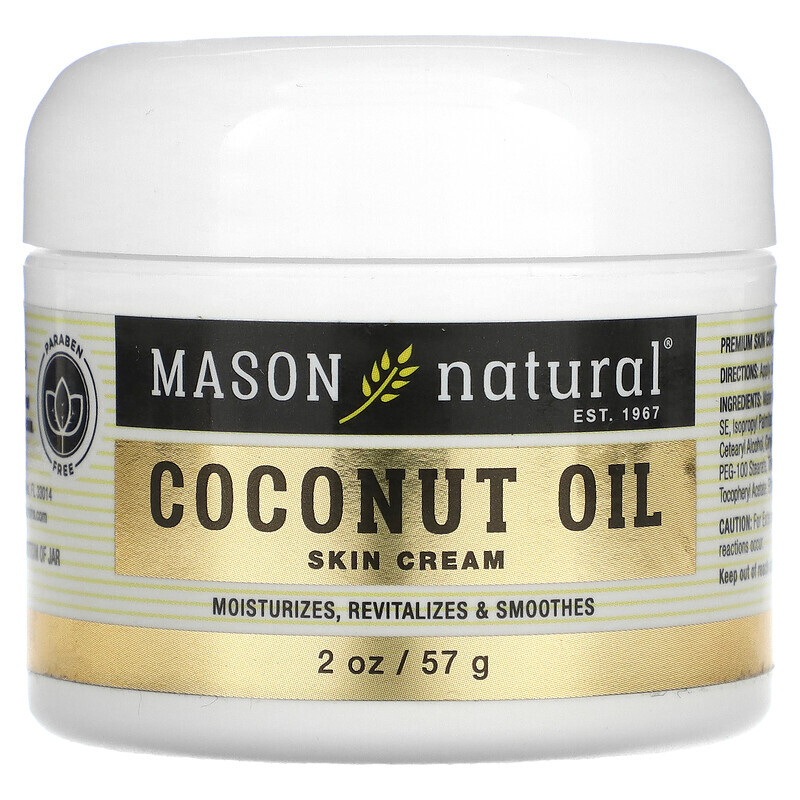  Mason Natural, Крем для кожи с кокосовым маслом, 57 г (2 унции)