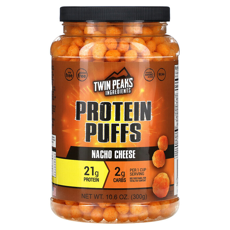 Twin Peaks, Protein Puffs, Nacho-Käse, 300 g (10,6 oz.)