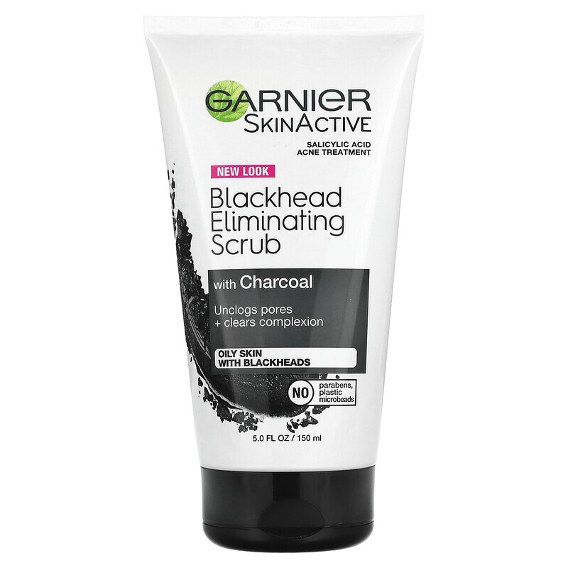 Garnier, SkinActive, скраб для устранения угрей с древесным углем, 150 мл (5 жидк. Унций)