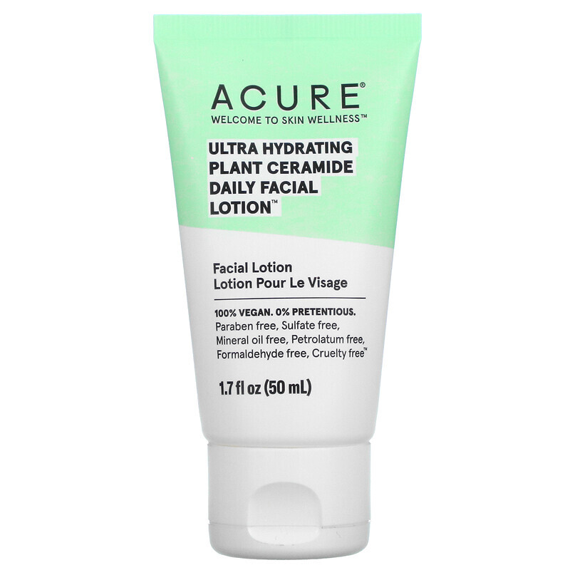 ACURE, Ultra Hydrating Plant Ceramide Daily Facial Lotion, ультраувлажняющий лосьон для лица с растительными керамидами для ежедневного ухода, 50 мл (1,7 жидк. унции)