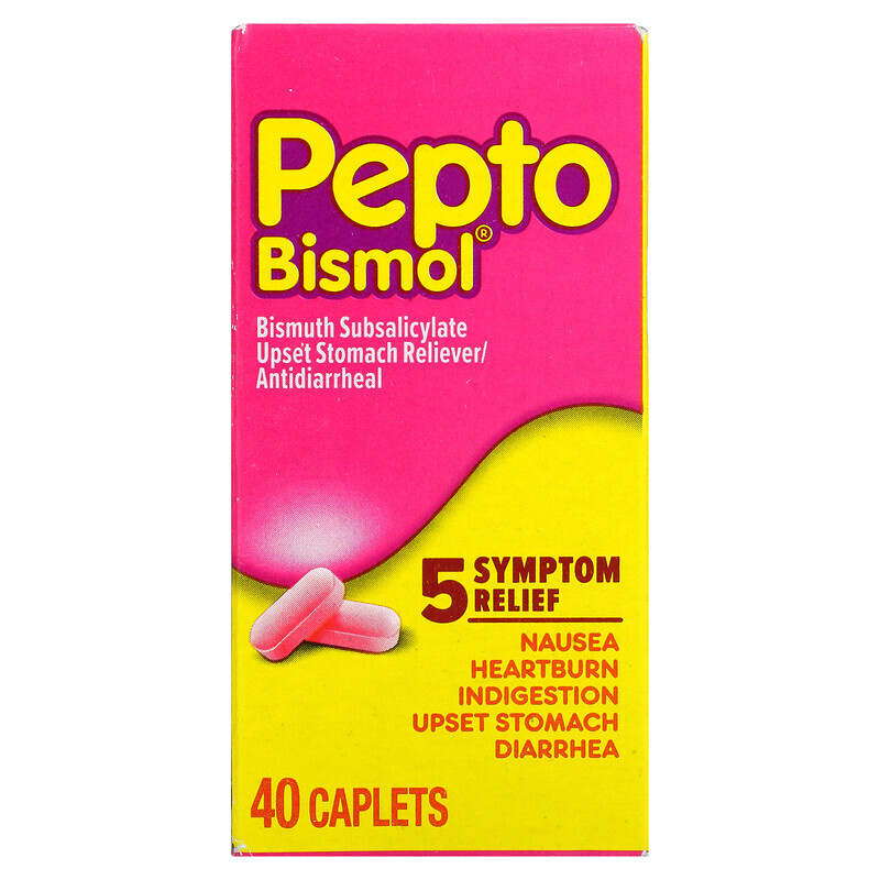 Pepto Bismol, Пепто бисмол, 40 капсул