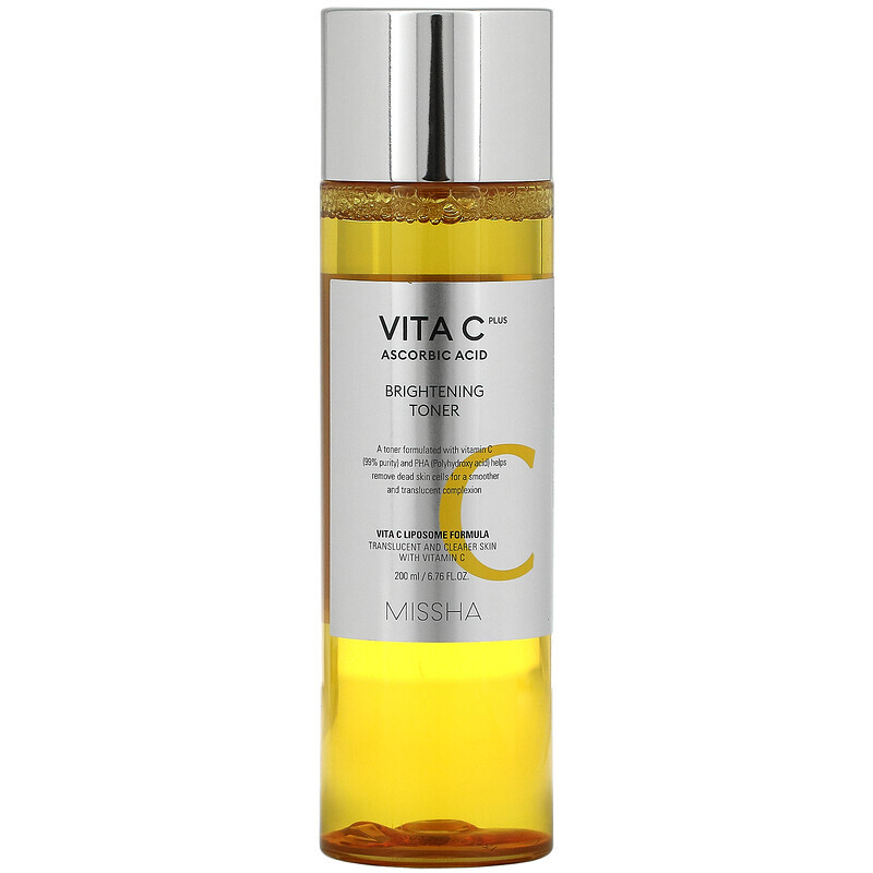 Missha, Vita C Plus Ascorbic Acid, Осветляющий тоник, 6,76 жидких унций (200 мл)