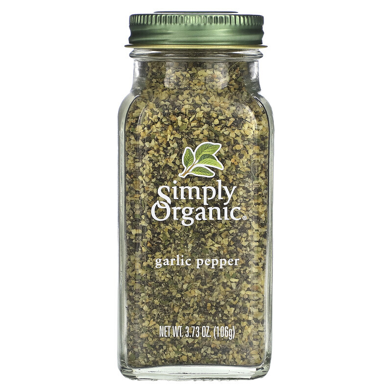 Смеси специй Simply Organic, Garlic Pepper, 3.73 oz (106 g)