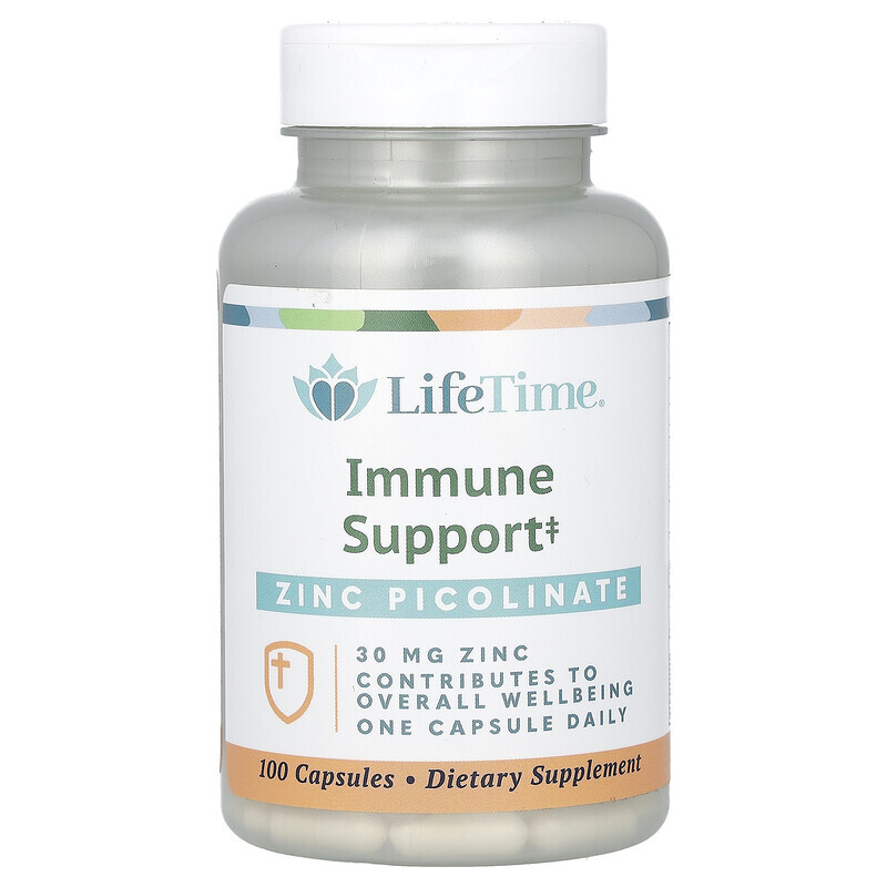 Поддержка деятельности мозга LifeTime Vitamins, пиколинат цинка, 30 мг, 100 капсул