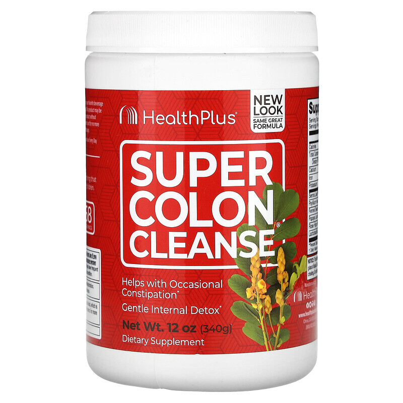 Health Plus Inc., Super Colon Cleanse, для очищения толстой кишки, 340 г (12 унций)