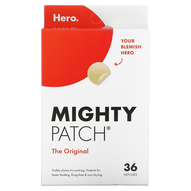   Well Be Hero Cosmetics, Mighty Patch, оригинальные пластыри, 36 шт.