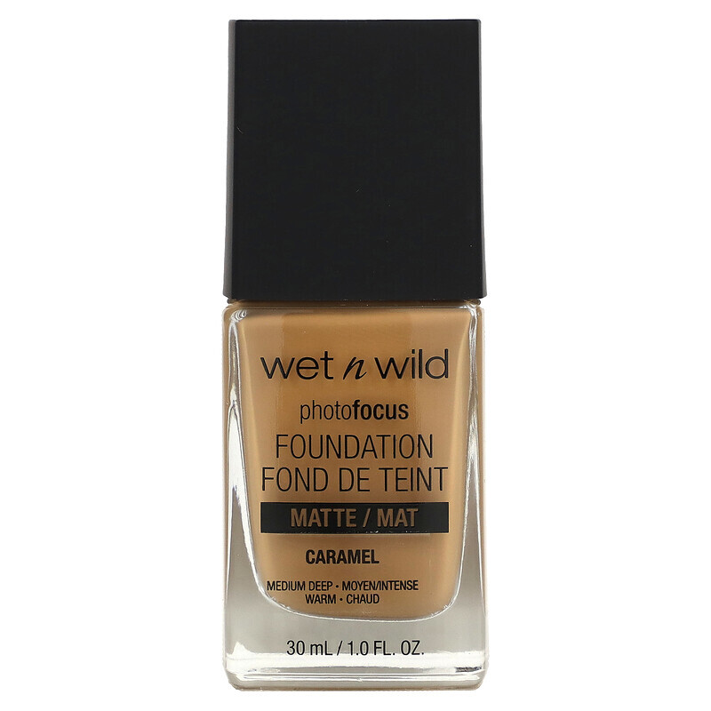 wet n wild, PhotoFocus Foundation, Matte, Caramel, 1 fl oz (30 ml)