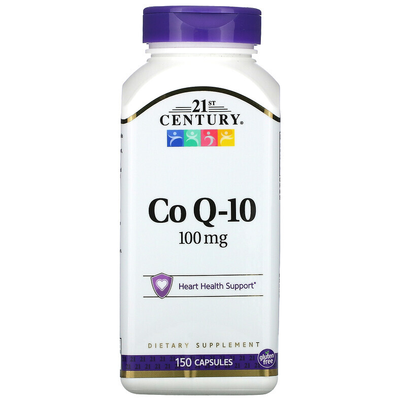 Коэнзим Q10 (CoQ10) 21st Century, коэнзим Q10, 100 мг, 150 капсул