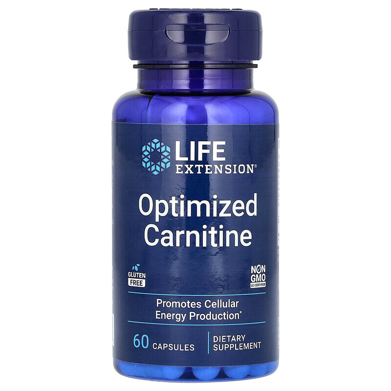 Ацетил L-карнитин Life Extension, Optimized Carnitine, 60 Vegetarian Capsules