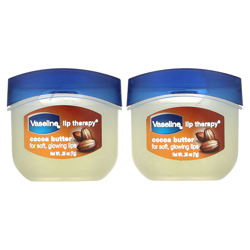 Vaseline, Lip Therapy, масло какао, 2 пакетика по 7 г (0,25 унции)