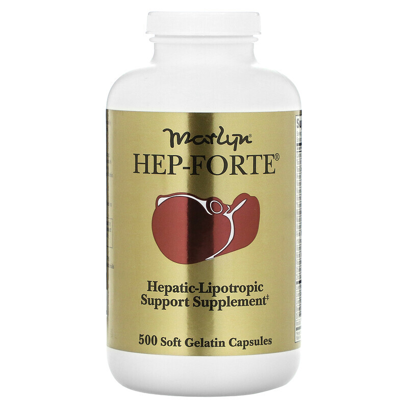 Naturally Vitamins, Marlyn, средство для здоровья печени Hep-Forte, 500 мягких желатиновых капсул