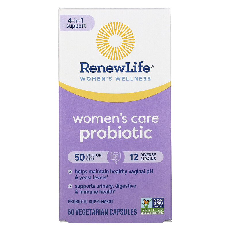 Renew Life, пробиотик для женского здоровья, 50 млрд КОЕ, 60 вегетарианских капсул