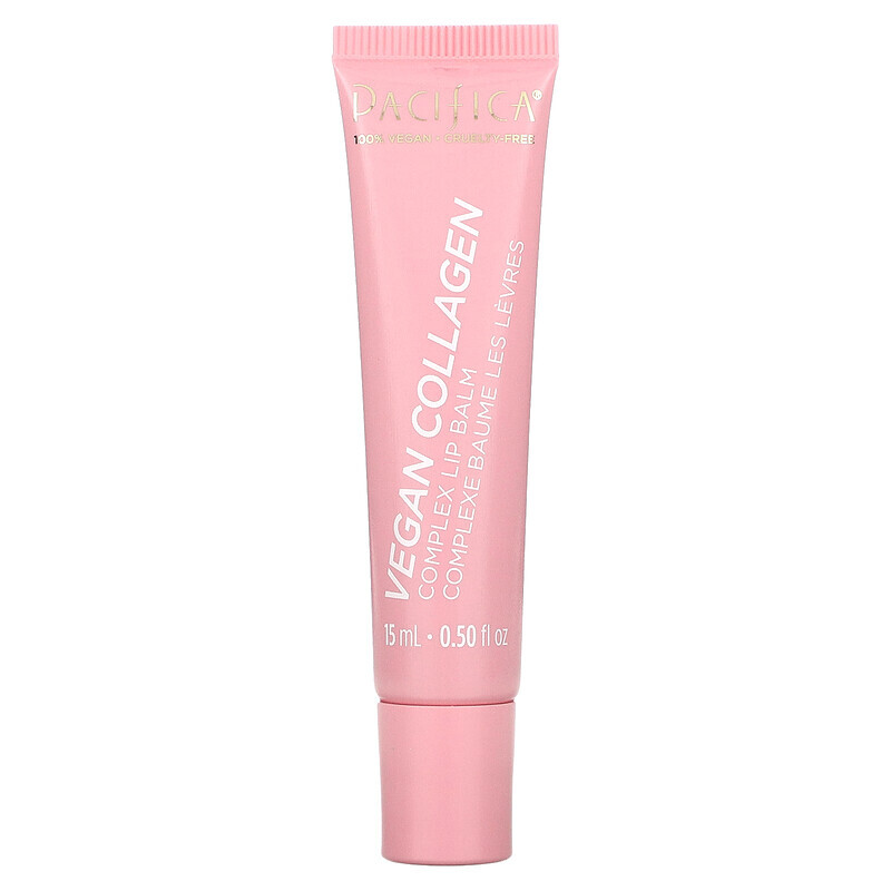 Pacifica, Veganes Kollagen, komplexer Lippenbalsam, Vanille-Cupcake-Rosa-Schimmer, 15 ml (0,5 fl. oz.)