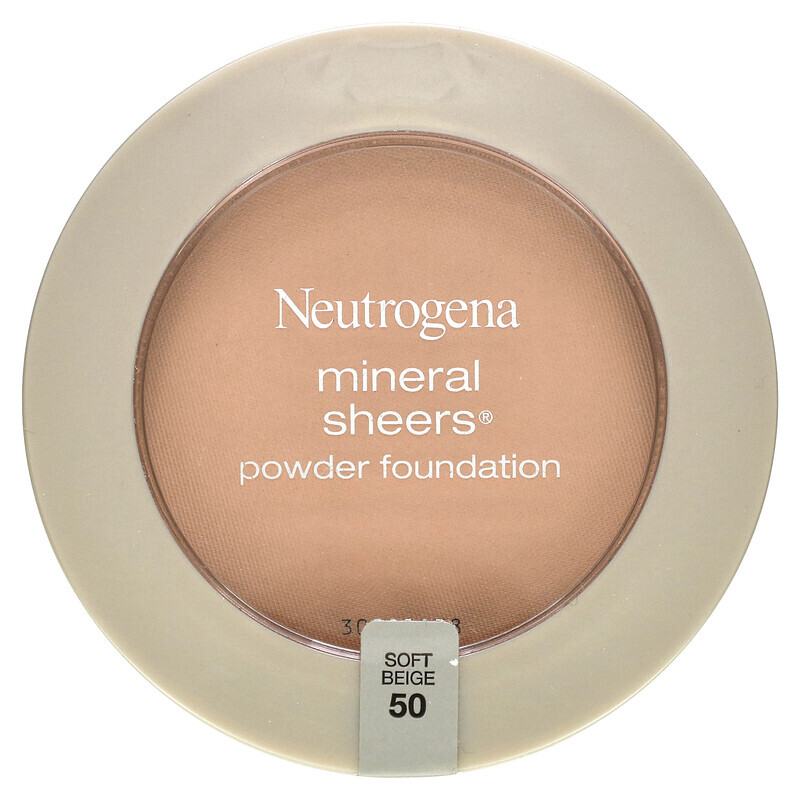  Neutrogena, Mineral Sheers, тональная пудра, мягкий бежевый 50, 9,6 г (0,34 унции)