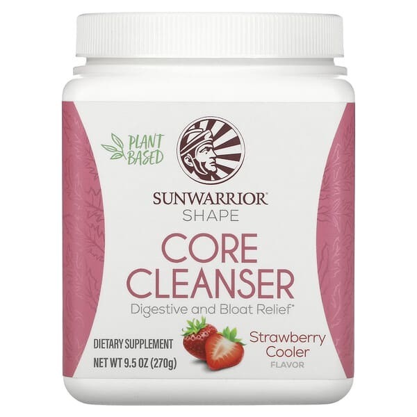 Sunwarrior, Shape, Core Cleanser, Strawberry Cooler, 9.5 oz (270 g)