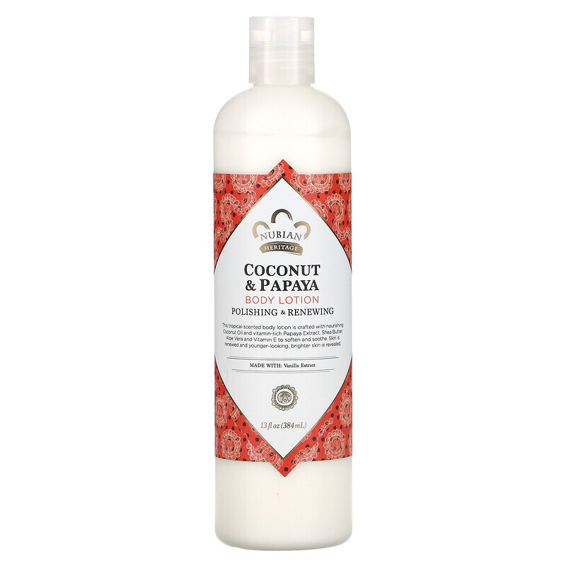 Nubian Heritage, Body Lotion, Coconut & Papaya, 13 fl oz (384 ml)