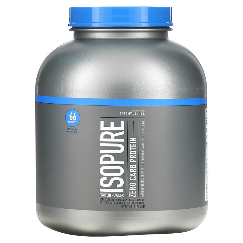 Сывороточный белок  Well Be Isopure, Zero Carb, протеиновый порошок, кремовая ваниль, 2,04 кг (4,5 фунта)