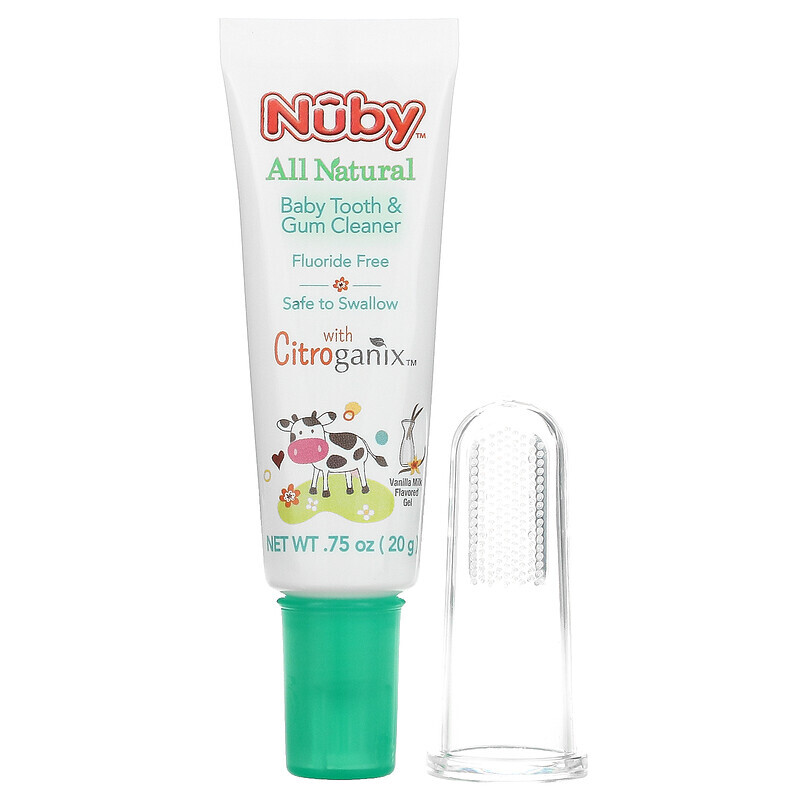 Dr. Talbot's, All Natural Baby Tooth & Gum Cleaner, 0 m+, Vanilla Milk Flavored Gel, 2 Piece Set