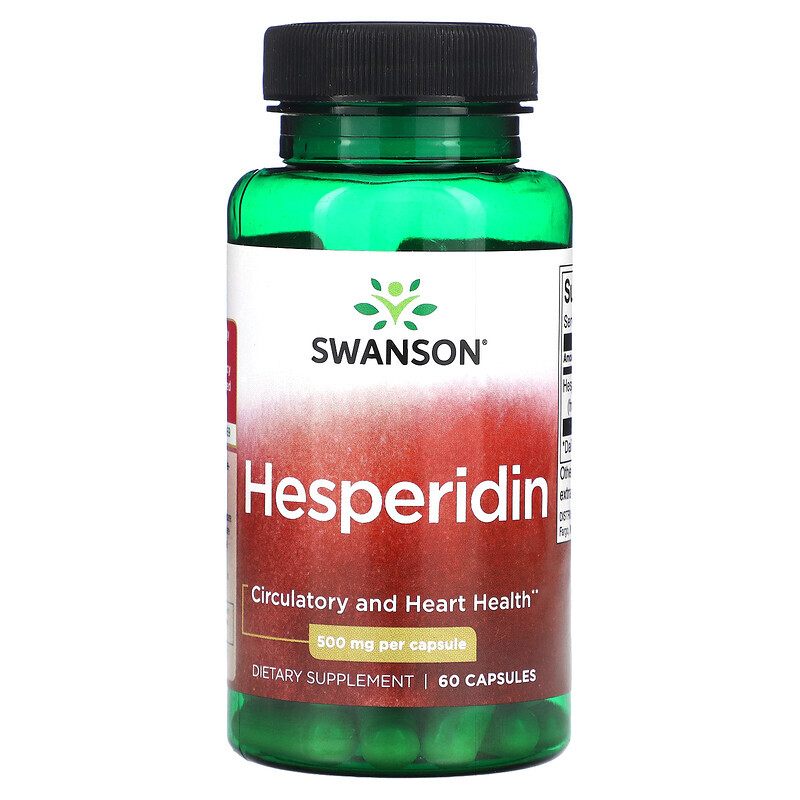 Swanson, Гесперидин, 500 мг, 60 капсул