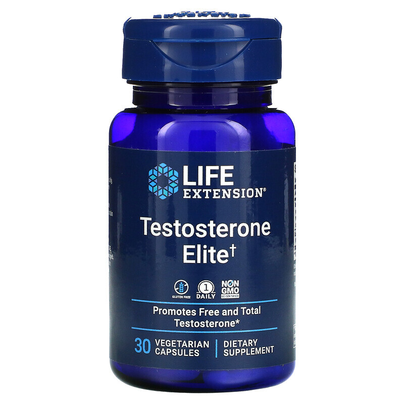   Well Be Life Extension, Testosterone Elite, 30 вегетарианских капсул