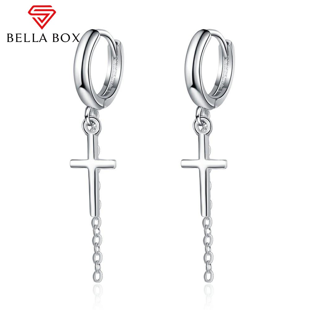 BELLA BOX серьги-цепочки с крестом, ювелирные изделия, оптовая продажа для свадебной вечеринки, подарок