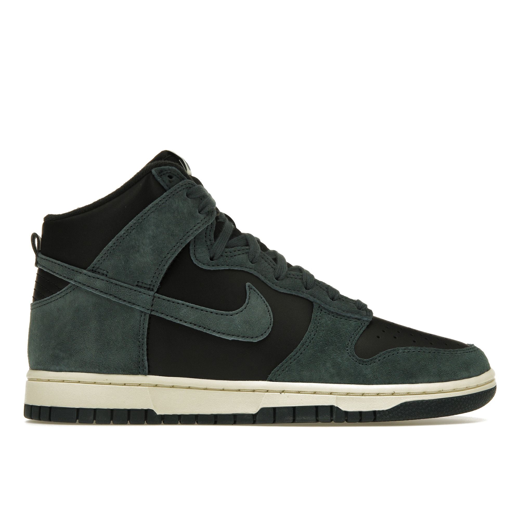 Кроссовки унисекс Nike Dunk High Premium Faded Spruce Зеленый Черный Светло-Кремовый DQ7679-002 42.5