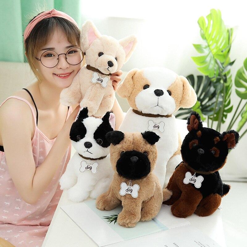 Kawaii чихуахуа бульдог плюшевые игрушки прекрасная имитация животных куклы-собаки мягкие игрушки для детей подарок на день рождения 22cm
