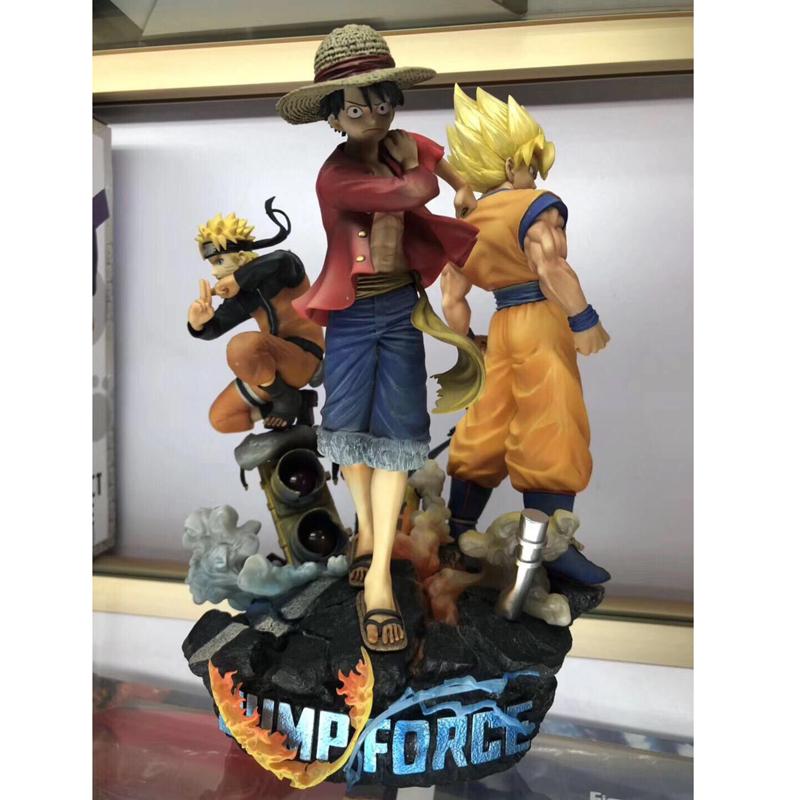 Smash Bros. Monkey King Naruto Naruto Luffy Big Three Handmade Anime Статуя Украшение Модель 1pc