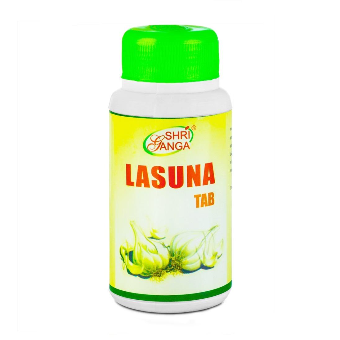 Ласуна (120 таб, 750 мг), Lasuna,  Shri Ganga Pharmacy