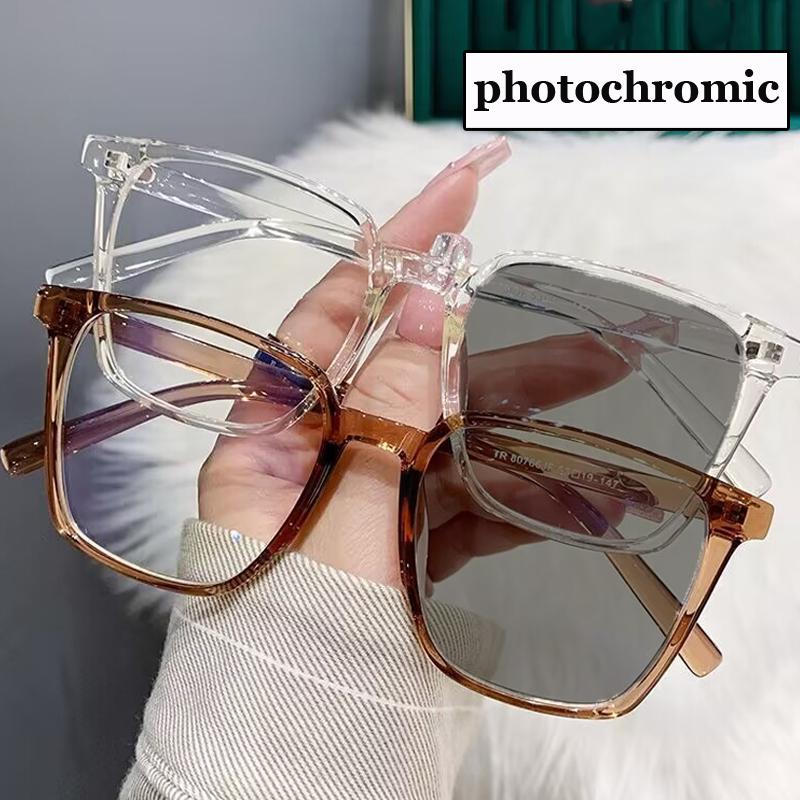 Фотохромные солнцезащитные очки, изменяющие цвет очки для близорукости, готовые солнцезащитные очки для улицы, очки для близорукости 0