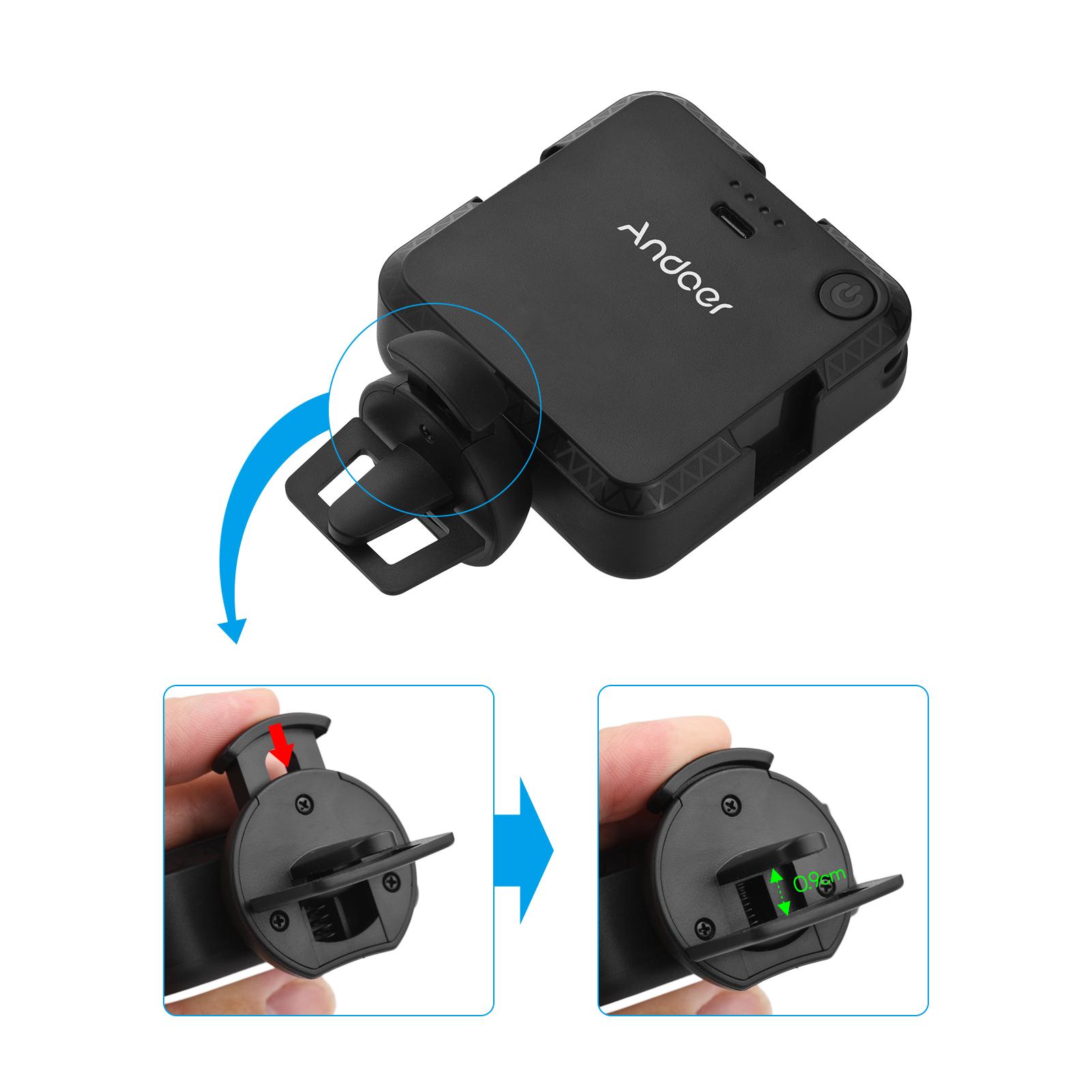 Andoer W36 Mini LED Video Light Портативный светильник для фотосъемки с регулируемой цветовой температурой 5600K чёрный