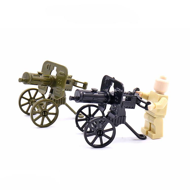 Военное оружие Максим, модель тяжелого пулемета, оружие WW2, строительные блоки, наборы кирпичей, классические детские игрушки, подарок для мальчика, совместимо с другими брендами зелёный