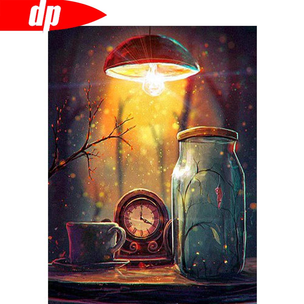 Алмазная мозаика светлый пейзаж вышивка 5D DIY алмазная живопись стразы 20X30CM